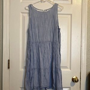 Old navy, blue and white dress, size large